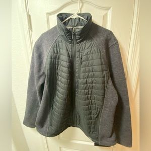L.L. Bean Full Zip Puffer Jacket Men’s XL Gray Black